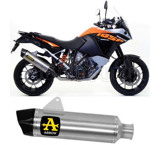 SCARICO COMPLETO OMOLOGATO OPEN ARROW MAXI RACE-TECH IN TITANIO CON FONDELLO IN CARBY COMPATIBILE CON KTM 1050 ADVENTURE 15/16