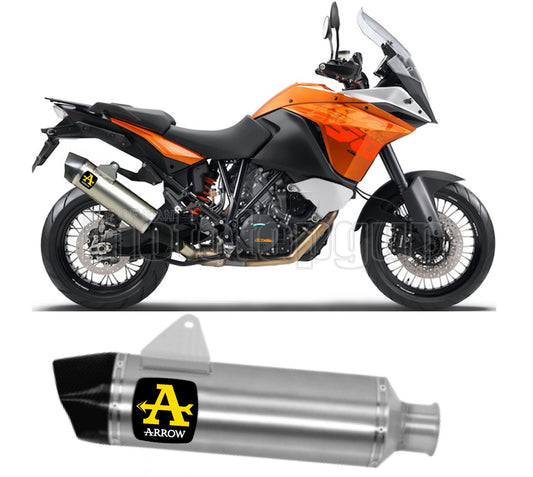 SCARICO COMPLETO OMOLOGATO OPEN ARROW MAXI RACE-TECH IN TITANIO CON FONDELLO IN CARBY COMPATIBILE CON KTM 1190 ADVENTURE 13/16