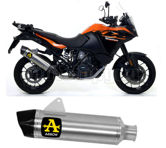 SCARICO COMPLETO OMOLOGATO OPEN ARROW MAXI RACE-TECH IN TITANIO CON FONDELLO IN CARBY COMPATIBILE CON KTM 1290 SUPER ADVENTURE 17/20