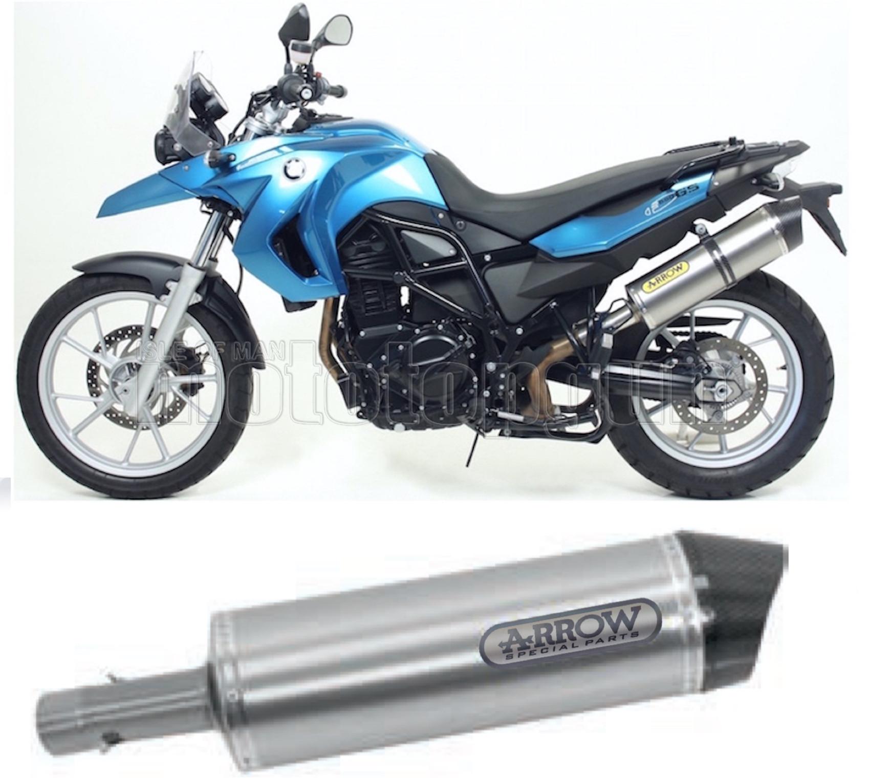 SCARICO OMOLOGATO ARROW MAXI RACE-TECH IN ALLUMINIO CON FONDELLO IN CARBY COMPATIBILE CON BMW F650 F-650 GS 08/12