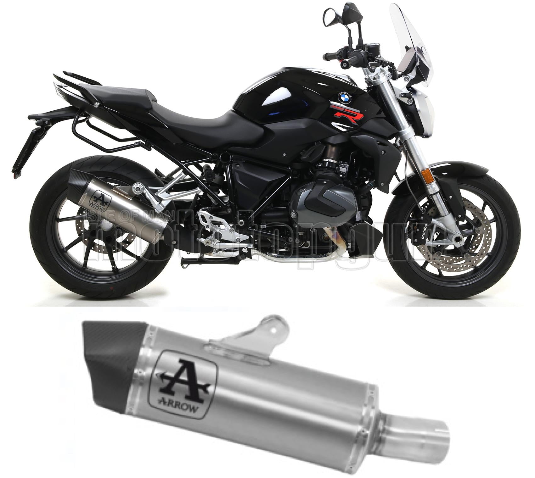 SCARICO OMOLOGATO OPEN ARROW MAXI RACE-TECH IN ALLUMINIO CON FONDELLO IN CARBY COMPATIBILE CON BMW R1250 R-1250 R 19/20