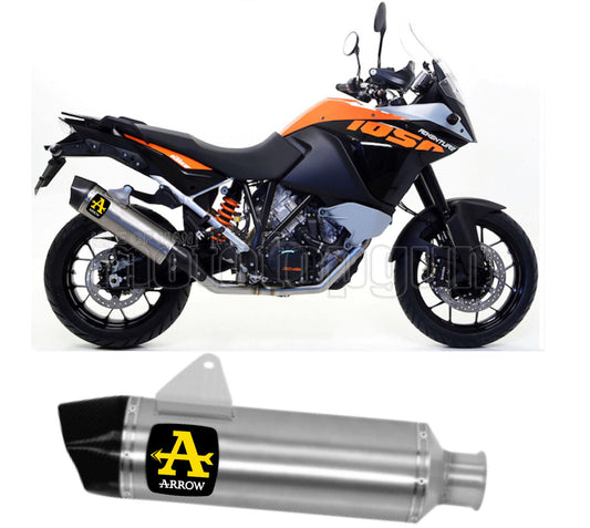 SCARICO COMPLETO OMOLOGATO OPEN ARROW MAXI RACE-TECH IN ALLUMINIO CON FONDELLO IN CARBY COMPATIBILE CON KTM 1050 ADVENTURE 15/16