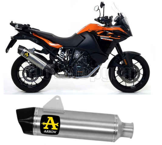 SCARICO COMPLETO OMOLOGATO OPEN ARROW MAXI RACE-TECH IN ALLUMINIO CON FONDELLO IN CARBY COMPATIBILE CON KTM 1090 ADVENTURE 17/20