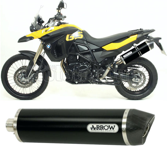 SCARICO OMOLOGATO ARROW MAXI RACE-TECH IN ALLUMINIO NERO CON FONDELLO IN CARBY COMPATIBILE CON BMW F800 F-800 GS 08/16
