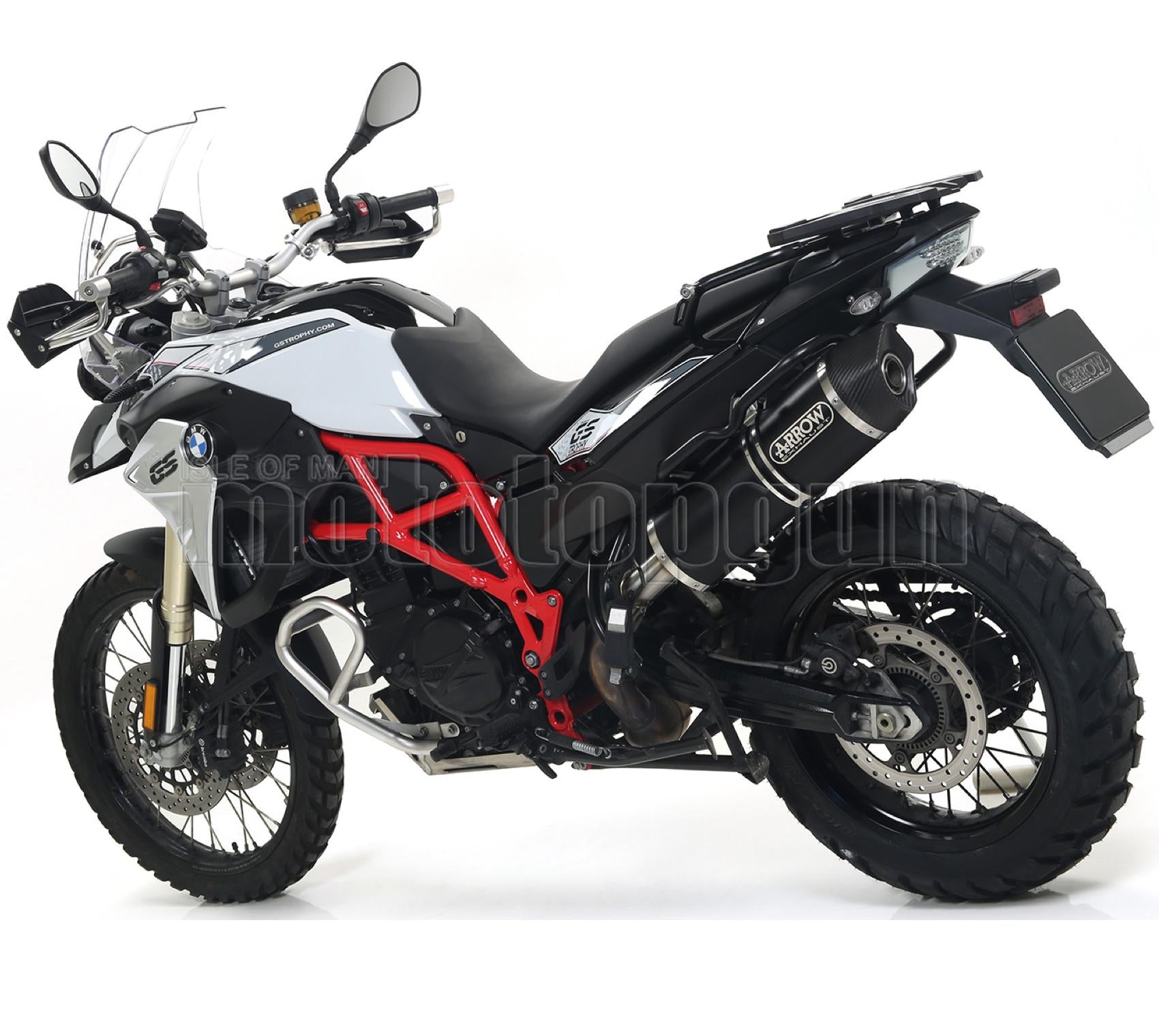 SCARICO OMOLOGATO ARROW MAXI RACE-TECH IN ALLUMINIO NERO CON FONDELLO IN CARBY COMPATIBILE CON BMW F800 F-800 GS 17/18