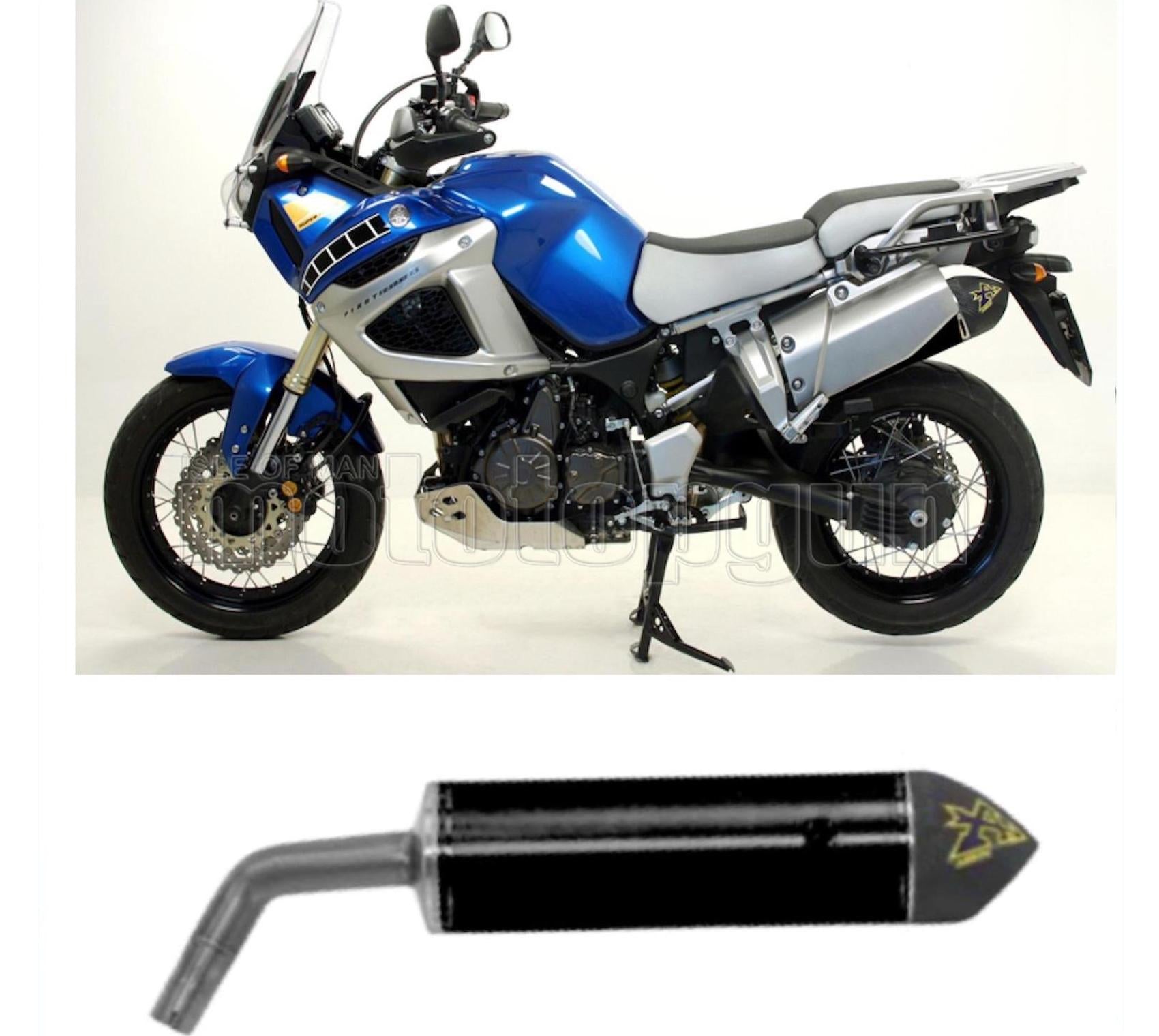 SCARICO OMOLOGATO ARROW MAXI RACE-TECH IN ALLUMINIO NERO CON FONDELLO IN CARBY COMPATIBILE CON YAMAHA XT 1200 Z SUPER TENERE 10/20