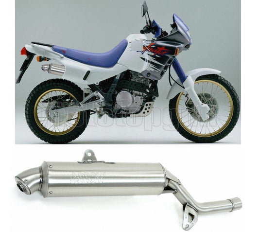 SCARICO OMOLOGATO ARROW PARIS DACAR IN INOX CON FONDELLO IN INOX COMPATIBILE CON HONDA NX 650 DOMINATOR 94/95
