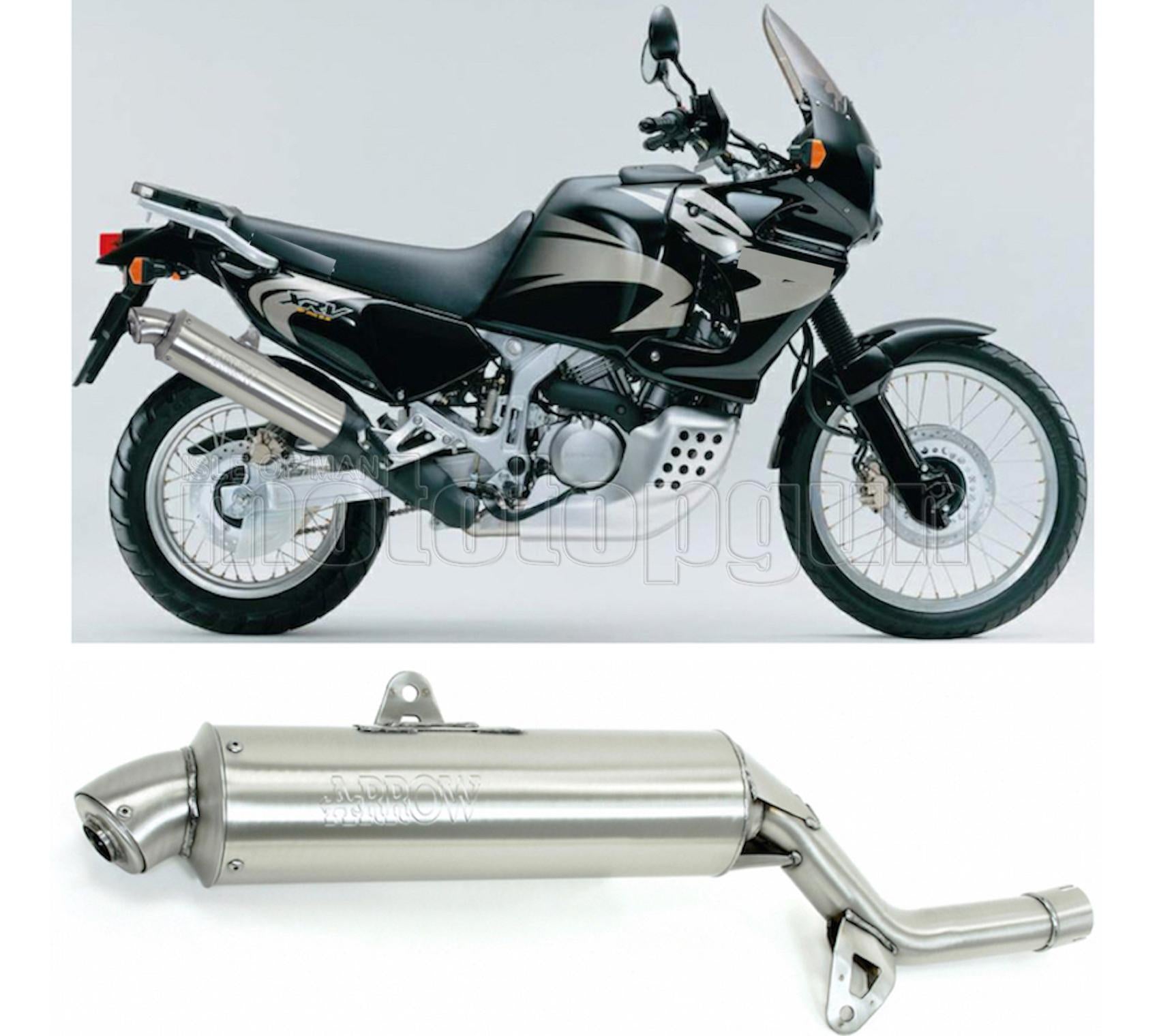 SCARICO OMOLOGATO ARROW PARIS DACAR IN INOX CON FONDELLO IN INOX COMPATIBILE CON HONDA XRV 750 AFRICA TWIN 96/04