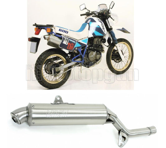 SCARICO OMOLOGATO ARROW PARIS DACAR IN INOX CON FONDELLO IN INOX COMPATIBILE CON SUZUKI DR 600 R 85/87