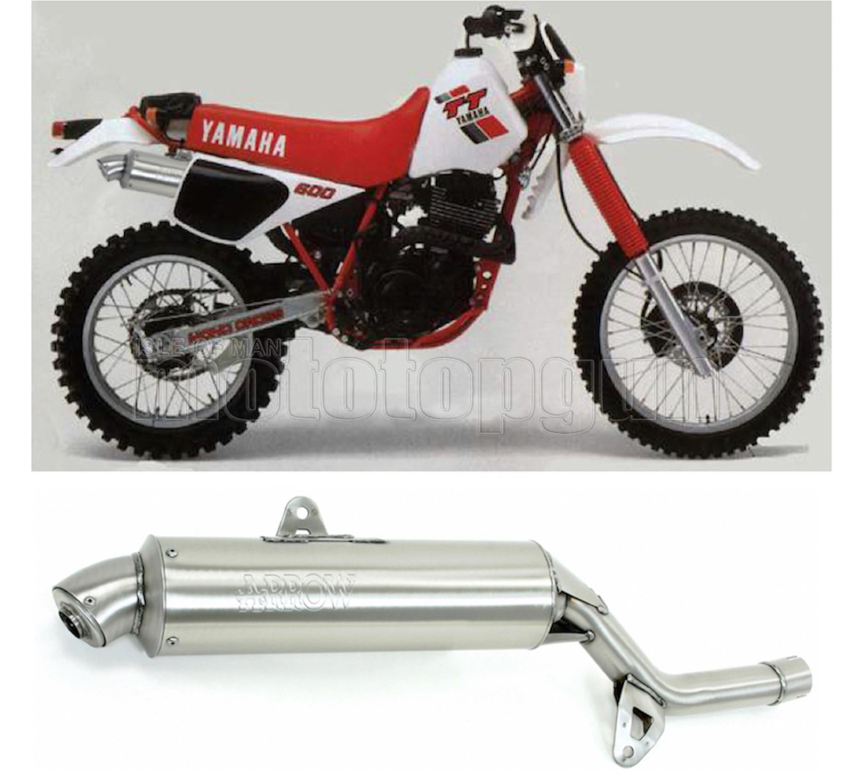 SCARICO OMOLOGATO ARROW PARIS DACAR IN INOX CON FONDELLO IN INOX COMPATIBILE CON YAMAHA TT 600 86/92