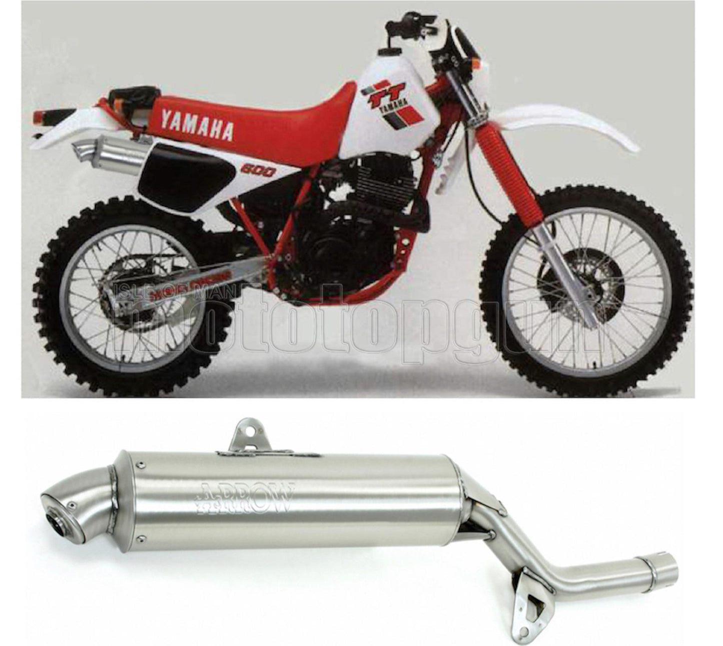 SCARICO OMOLOGATO ARROW PARIS DACAR IN INOX CON FONDELLO IN INOX COMPATIBILE CON YAMAHA XT 600 TENERE 86/92
