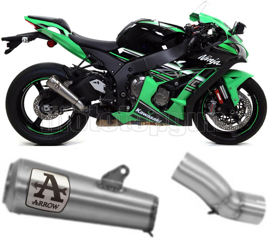 SCARICO OMOLOGATO CATALIZZATO ARROW PRO-RACE IN TITANIO CON FONDELLO IN TITANIO COMPATIBILE CON KAWASAKI ZX-10R ZX-10 R 16/19