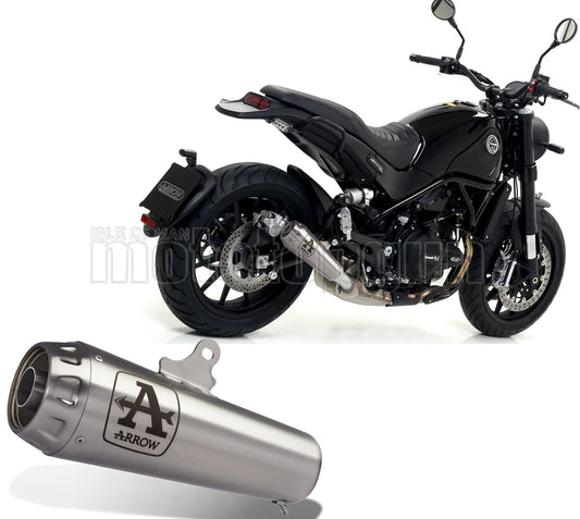 SCARICO OMOLOGATO ARROW PRO-RACE IN NICHROM CON FONDELLO IN INOX COMPATIBILE CON BENELLI LEONCINO 500 17/20