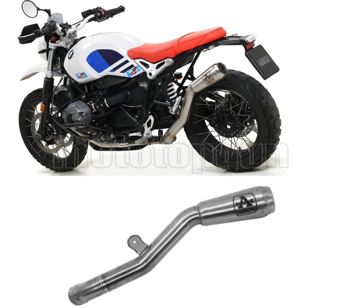 SCARICO OMOLOGATO ARROW PRO-RACE IN NICHROM CON FONDELLO IN INOX COMPATIBILE CON BMW R NINE T URBAN GS 17/20