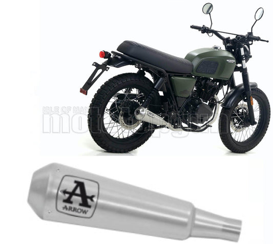 SCARICO OMOLOGATO OPEN ARROW PRO-RACE IN NICHROM CON FONDELLO IN INOX COMPATIBILE CON BRIXTON BX 125 X 19/20