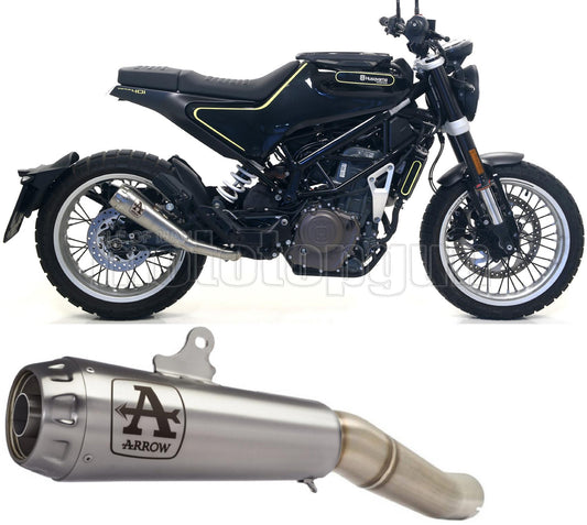 SCARICO OMOLOGATO OPEN ARROW PRO-RACE IN NICHROM CON FONDELLO IN INOX COMPATIBILE CON HUSQVARNA VITPILEN 401 18/19