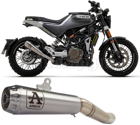SCARICO OMOLOGATO ARROW PRO-RACE IN NICHROM CON FONDELLO IN INOX COMPATIBILE CON HUSQVARNA SVARTPILEN 401 20/23