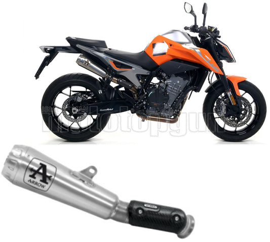 SCARICO OMOLOGATO ARROW PRO-RACE IN NICHROM CON FONDELLO IN INOX COMPATIBILE CON KTM 790 DUKE 18/20
