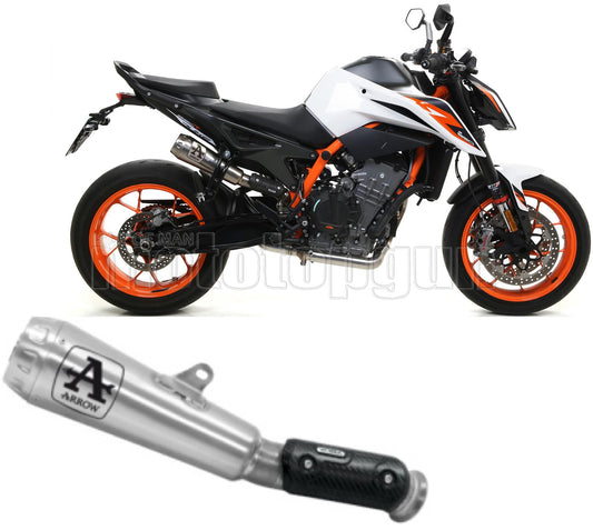 SCARICO OMOLOGATO ARROW PRO-RACE IN NICHROM CON FONDELLO IN INOX COMPATIBILE CON KTM 890 DUKE R 20/23