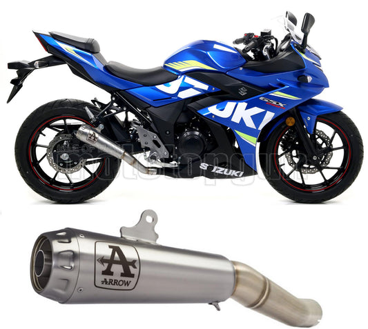 SCARICO OMOLOGATO ARROW PRO-RACE IN NICHROM CON FONDELLO IN INOX COMPATIBILE CON SUZUKI GSX 250 R 17/20
