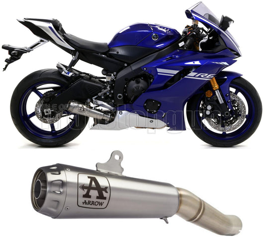 SCARICO OMOLOGATO ARROW PRO-RACE IN NICHROM CON FONDELLO IN INOX COMPATIBILE CON YAMAHA YZF R6 17/21