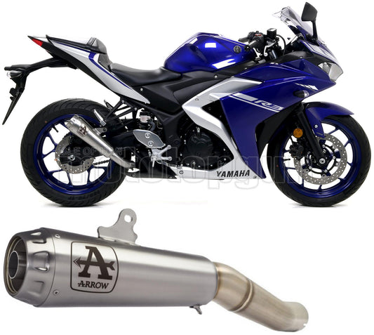 SCARICO OMOLOGATO CATALIZZATO ARROW PRO-RACE IN NICHROM CON FONDELLO IN INOX COMPATIBILE CON YAMAHA YZF R3 2018