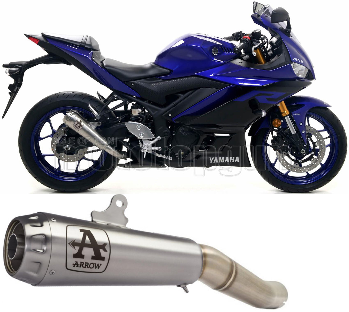 SCARICO OMOLOGATO OPEN DOPPIO TERMINALE ARROW PRO-RACE IN NICHROM CON FONDELLO IN INOX COMPATIBILE CON YAMAHA YZF R3 19/20
