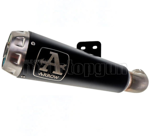 SCARICO OMOLOGATO OPEN ARROW PRO-RACE IN NICHROM NERO CON FONDELLO IN INOX COMPATIBILE CON BMW S1000 S-1000 RR 19/23