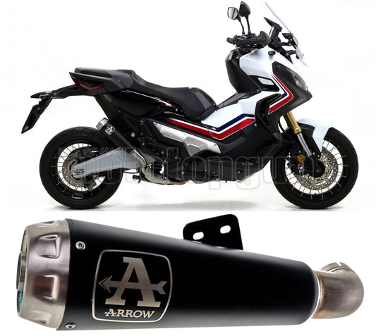 SCARICO OMOLOGATO ARROW PRO-RACE IN NICHROM NERO CON FONDELLO IN INOX COMPATIBILE CON HONDA XADV X-ADV 750 17/23