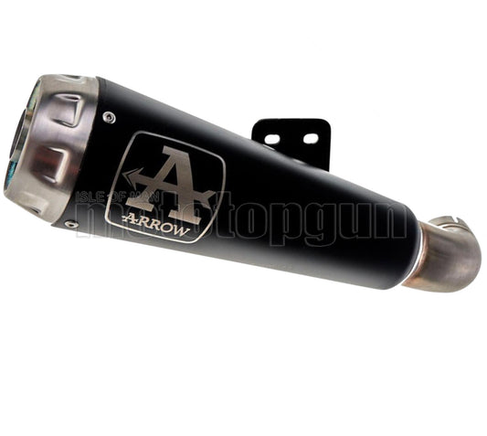 SCARICO OMOLOGATO OPEN ARROW PRO-RACE IN NICHROM NERO CON FONDELLO IN INOX COMPATIBILE CON HUSQVARNA VITPILEN 401 18/19