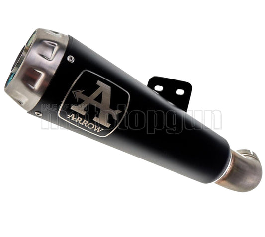 SCARICO OMOLOGATO DOPPIO TERMINALE ARROW PRO-RACE IN NICHROM NERO CON FONDELLO IN INOX COMPATIBILE CON KAWASAKI Z900 Z-900 17/19