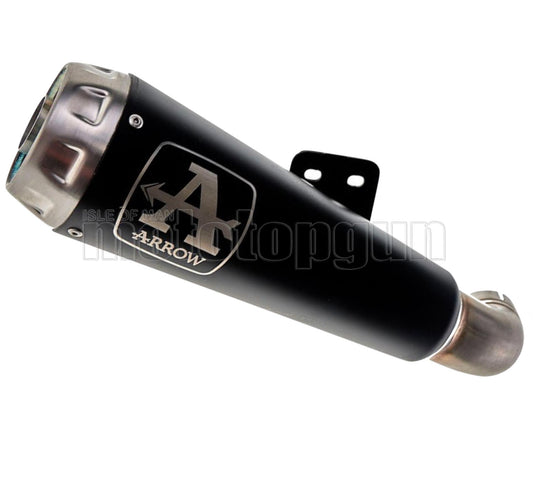 SCARICO OMOLOGATO OPEN ARROW PRO-RACE IN NICHROM NERO CON FONDELLO IN INOX COMPATIBILE CON KAWASAKI Z900 Z-900 20/23