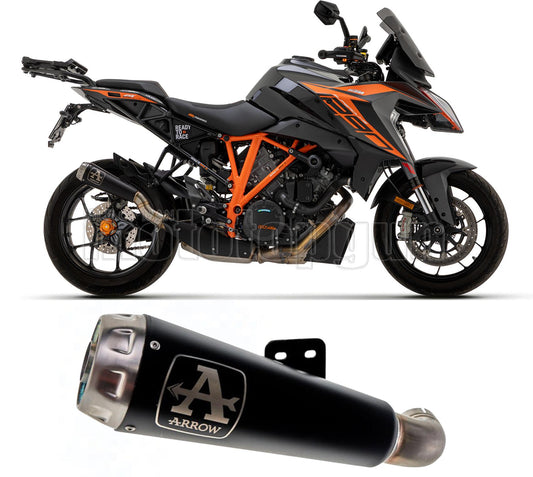 SCARICO COMPLETO RACE ARROW PRO-RACE IN NICHROM NERO CON FONDELLO IN INOX COMPATIBILE CON KTM 1290 SUPERDUKE GT 17/21