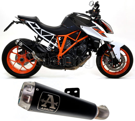 SCARICO COMPLETO RACE ARROW PRO-RACE IN NICHROM NERO CON FONDELLO IN INOX COMPATIBILE CON KTM 1290 SUPERDUKE 17/19