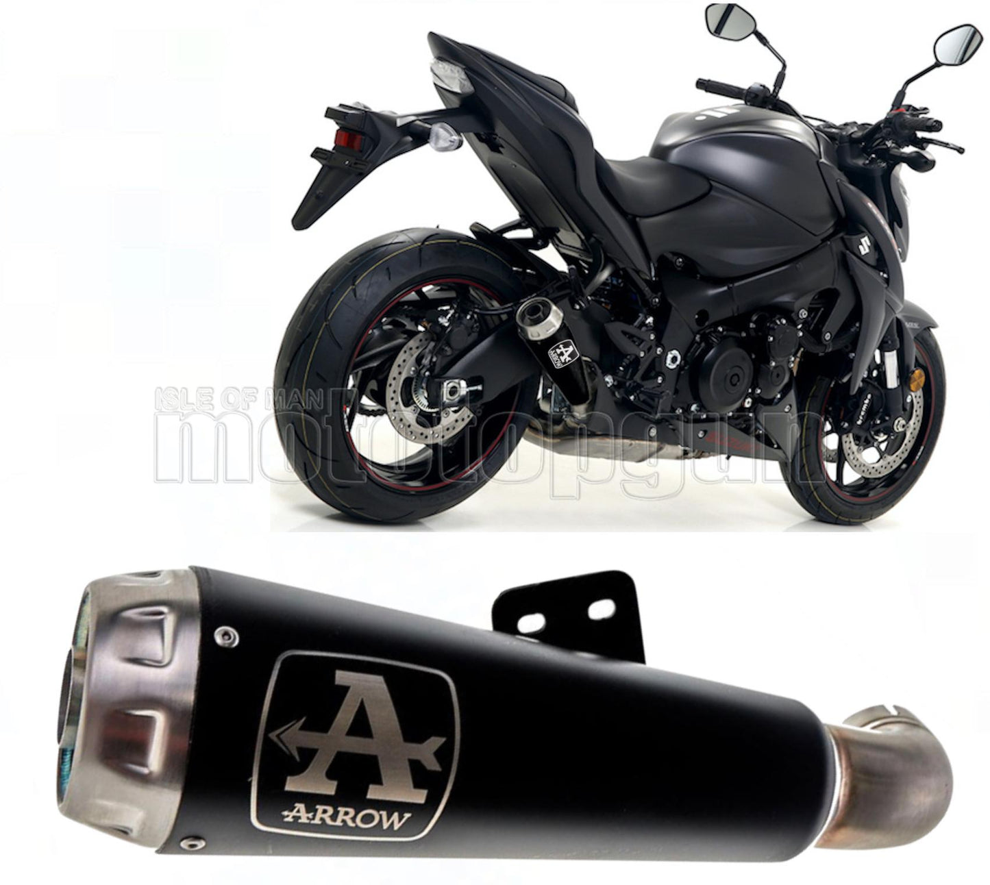 SCARICO OMOLOGATO CATALIZZATO ARROW PRO-RACE IN NICHROM NERO CON FONDELLO IN INOX COMPATIBILE CON SUZUKI GSX-S 1000 15/20
