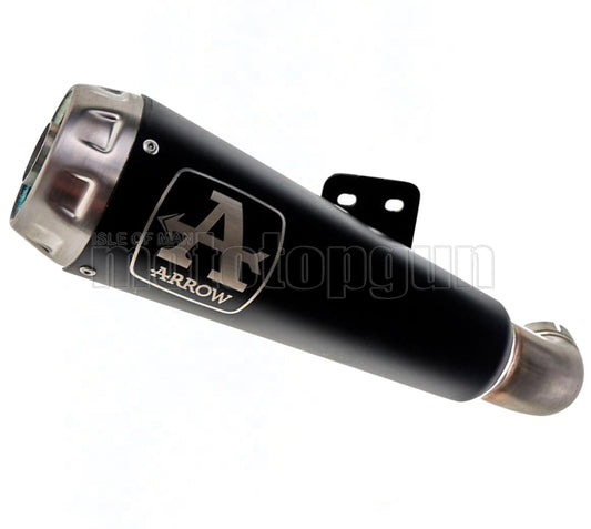 SCARICO OMOLOGATO OPEN DOPPIO TERMINALE ARROW PRO-RACE IN NICHROM NERO CON FONDELLO IN INOX COMPATIBILE CON YAMAHA YZF R3 19/20