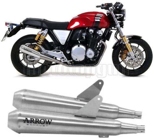 SCARICO OMOLOGATO ARROW PRO-RACING IN NICHROM CON FONDELLO IN INOX COMPATIBILE CON HONDA CB 1100 RS 17/20