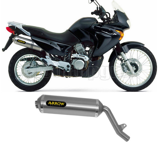 SCARICO OMOLOGATO ARROW RACE-TECH IN ALLUMINIO CON FONDELLO IN INOX COMPATIBILE CON HONDA XL 650 V TRANSALP 00/07