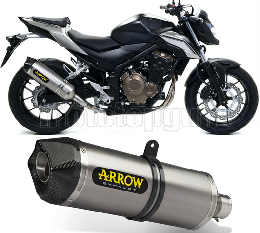 SCARICO OMOLOGATO OPEN ARROW RACE-TECH IN TITANIO CON FONDELLO IN CARBY COMPATIBILE CON HONDA CBR 500 R 19/20