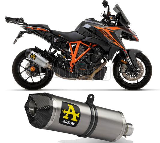 SCARICO COMPLETO RACE ARROW RACE-TECH IN TITANIO CON FONDELLO IN CARBY COMPATIBILE CON KTM 1290 SUPERDUKE GT 17/21