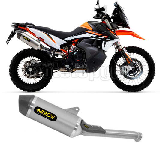 SCARICO OMOLOGATO OPEN ARROW RACE-TECH IN TITANIO CON FONDELLO IN CARBY COMPATIBILE CON KTM 890 ADVENTURE R 21/23