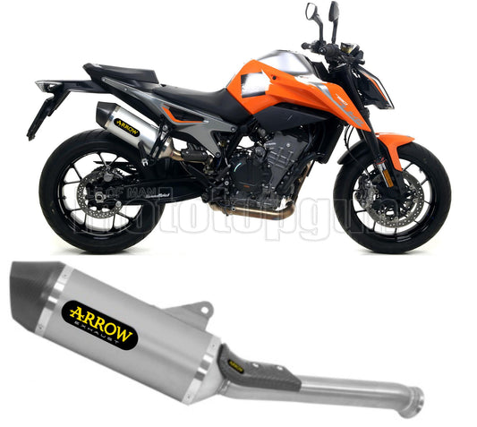 SCARICO OMOLOGATO ARROW RACE-TECH IN TITANIO CON FONDELLO IN CARBY COMPATIBILE CON KTM 890 DUKE R 20/23