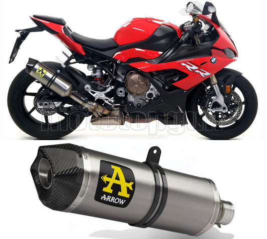 SCARICO OMOLOGATO OPEN ARROW RACE-TECH IN ALLUMINIO CON FONDELLO IN CARBY COMPATIBILE CON BMW S1000 S-1000 RR 19/23