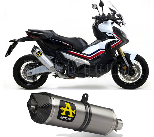 SCARICO OMOLOGATO ARROW RACE-TECH IN ALLUMINIO CON FONDELLO IN CARBY COMPATIBILE CON HONDA XADV X-ADV 750 17/23