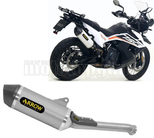 SCARICO OMOLOGATO OPEN ARROW RACE-TECH IN ALLUMINIO CON FONDELLO IN CARBY COMPATIBILE CON KTM 790 ADVENTURE R 19/20