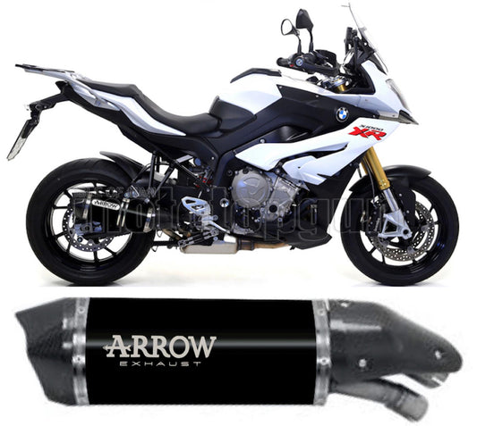 SCARICO OMOLOGATO CATALIZZATO ARROW RACE-TECH IN ALLUMINIO NERO CON FONDELLO IN CARBY COMPATIBILE CON BMW S1000 S-1000 XR 17/19