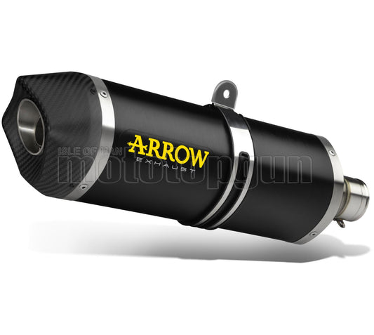 SCARICO OMOLOGATO ARROW RACE-TECH IN ALLUMINIO NERO CON FONDELLO IN CARBY COMPATIBILE CON KAWASAKI NINJA 400 18/21