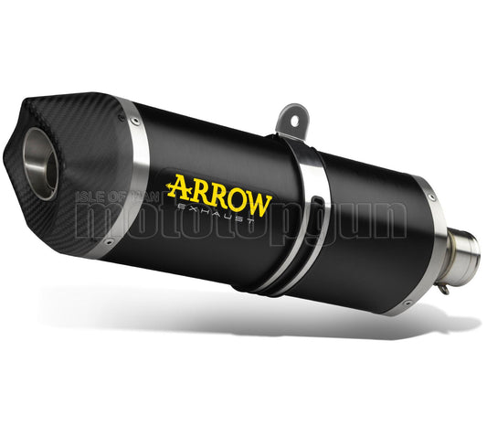 SCARICO OMOLOGATO OPEN ARROW RACE-TECH IN ALLUMINIO NERO CON FONDELLO IN CARBY COMPATIBILE CON KAWASAKI ZX-6R ZX-6 R 636 19/20