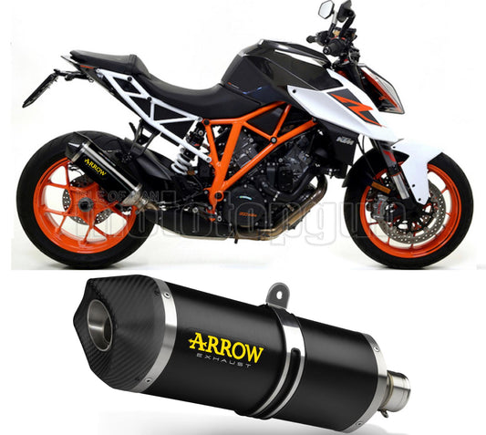 SCARICO COMPLETO RACE + DBKILLER ARROW RACE-TECH IN ALLUMINIO NERO CON FONDELLO IN CARBY COMPATIBILE CON KTM 1290 SUPERDUKE 17/19