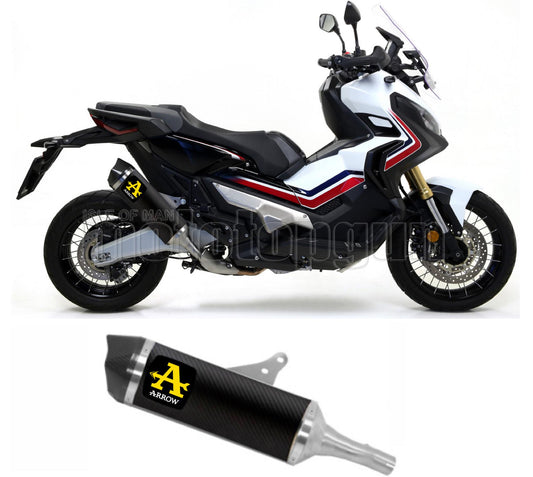 SCARICO OMOLOGATO ARROW RACE-TECH IN CARBONIO CON FONDELLO IN CARBY COMPATIBILE CON HONDA XADV X-ADV 750 17/23